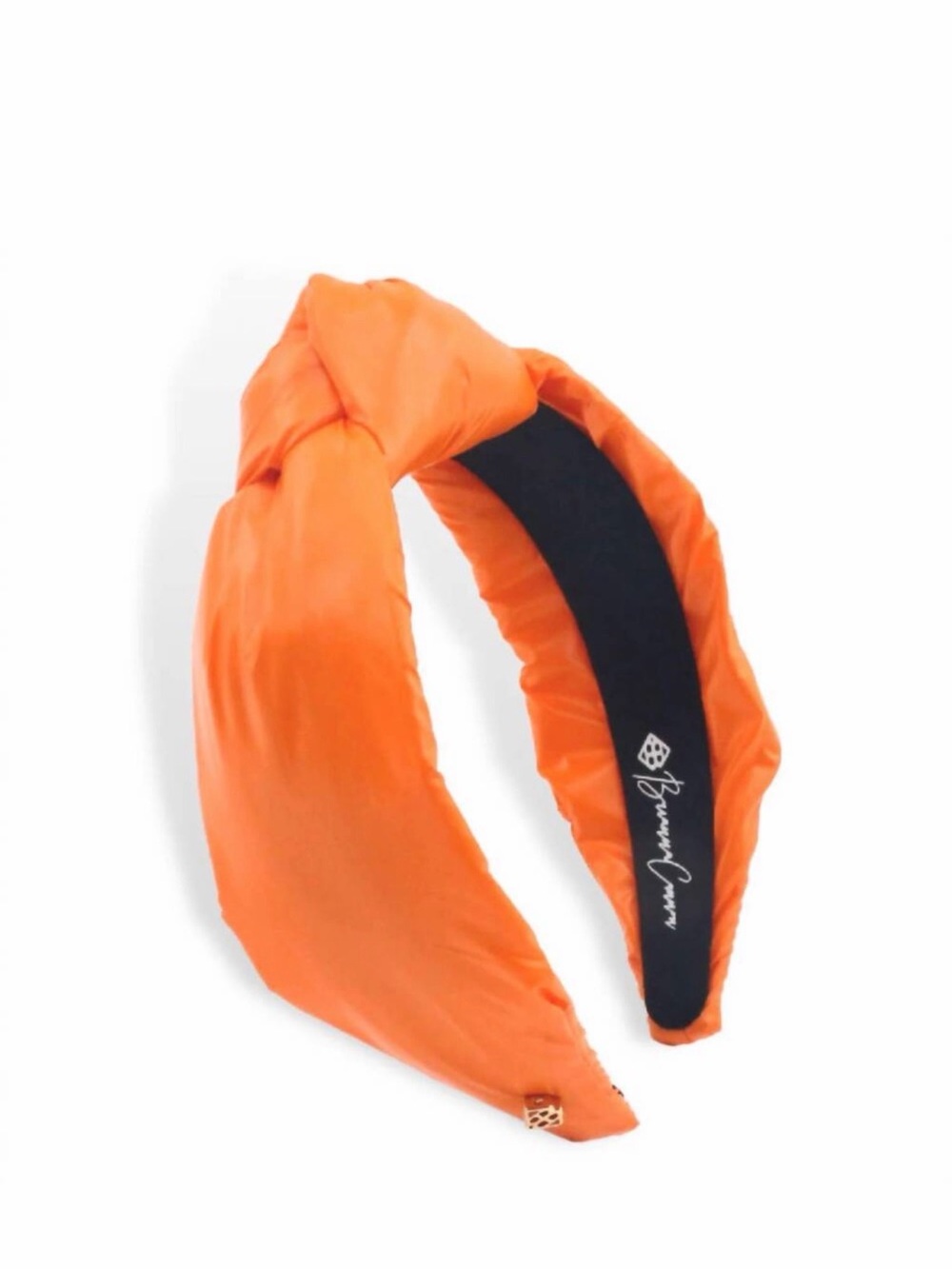 Brianna Cannon Orange Puffy Faux Leather Headband NWT